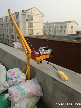 厂房楼房建设物料吊运案例